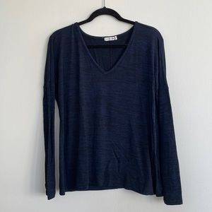 rag & bone blue/black long sleeved slouchy sweater - Large